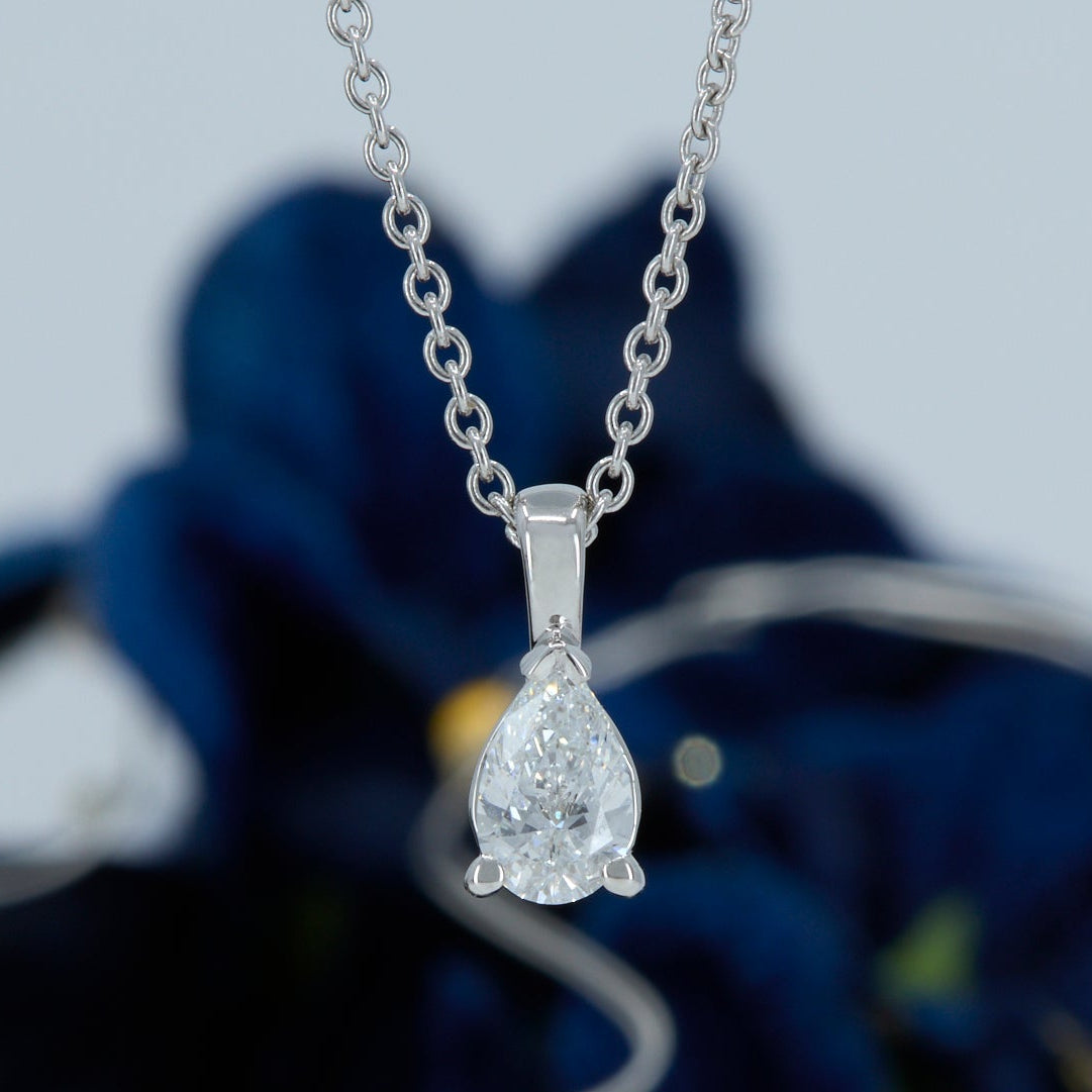 0.40ct Pear Cut Diamond Pendant