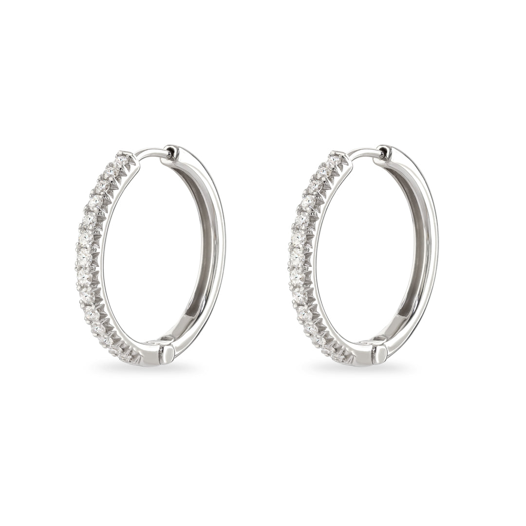 0.52ct Diamond Hoop Earrings
