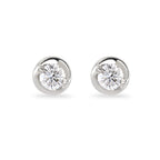 18ct White Gold Diamond Studs