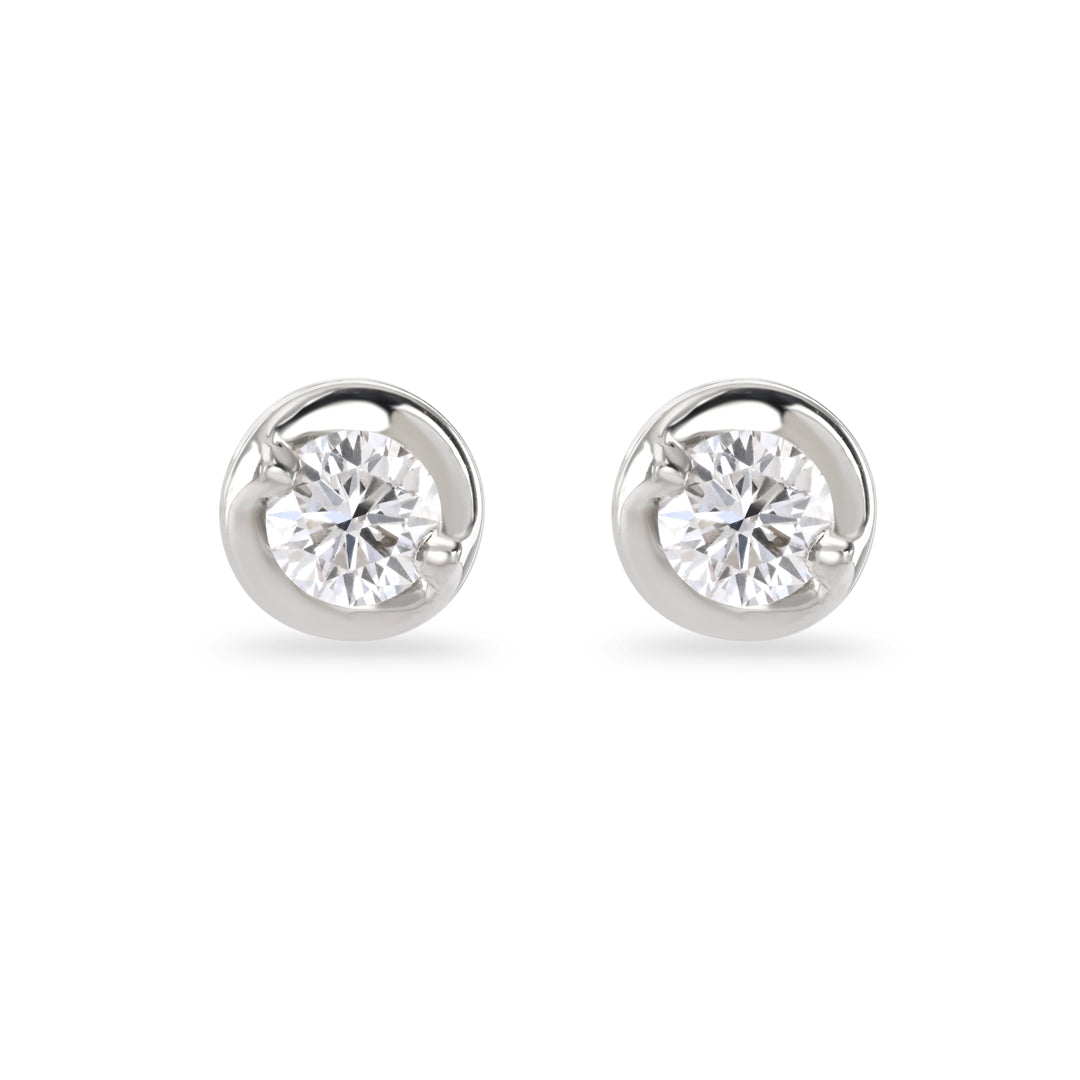 18ct White Gold Diamond Studs