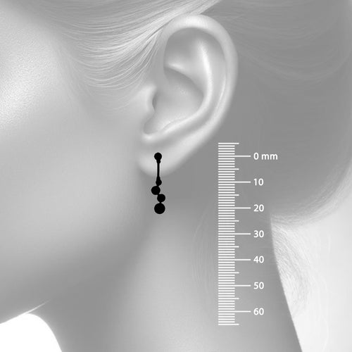 0.78ct Diamond Bubble Drop Earrings Size Guide