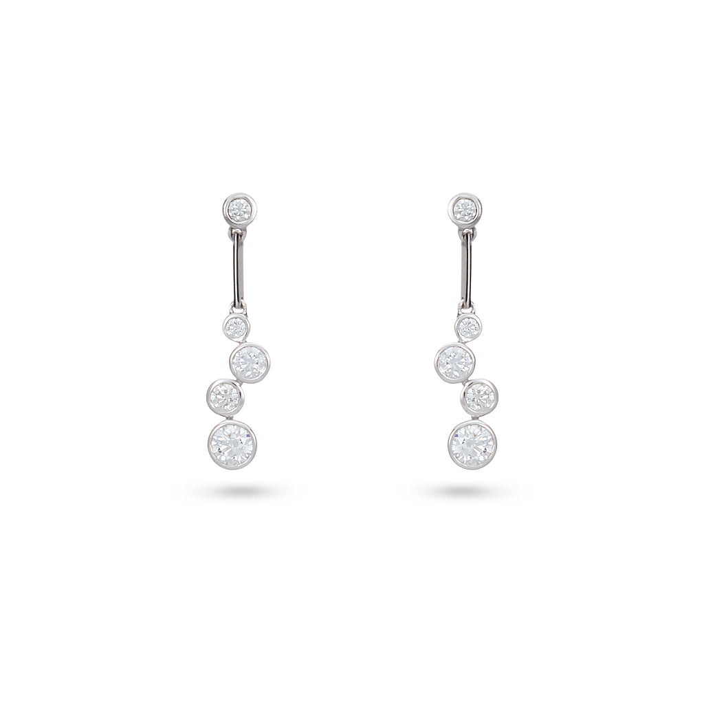 0.78ct Diamond Bubble Drop Earrings