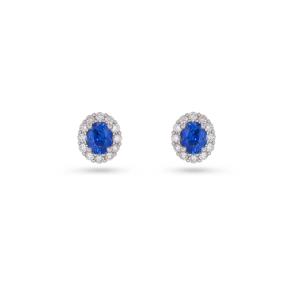 0.94ct Sapphire & Diamond Studs