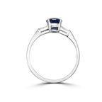 Sapphire &amp; Baguette Diamond Ring