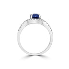 Oval-Shaped Sapphire Twist Ring