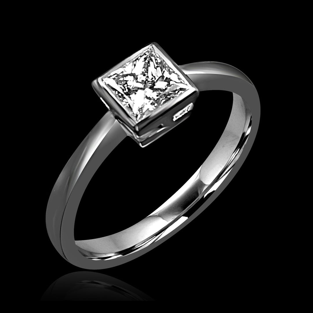 Princess Cut Diamond Solitaire