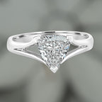 Trillion Diamond Solitaire Ring