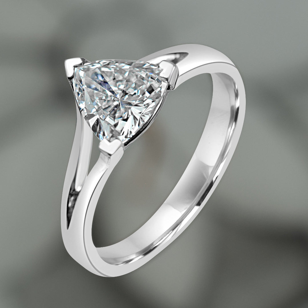 Trillion Cut Diamond Solitaire Ring