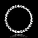 18ct White Gold Bead Ring