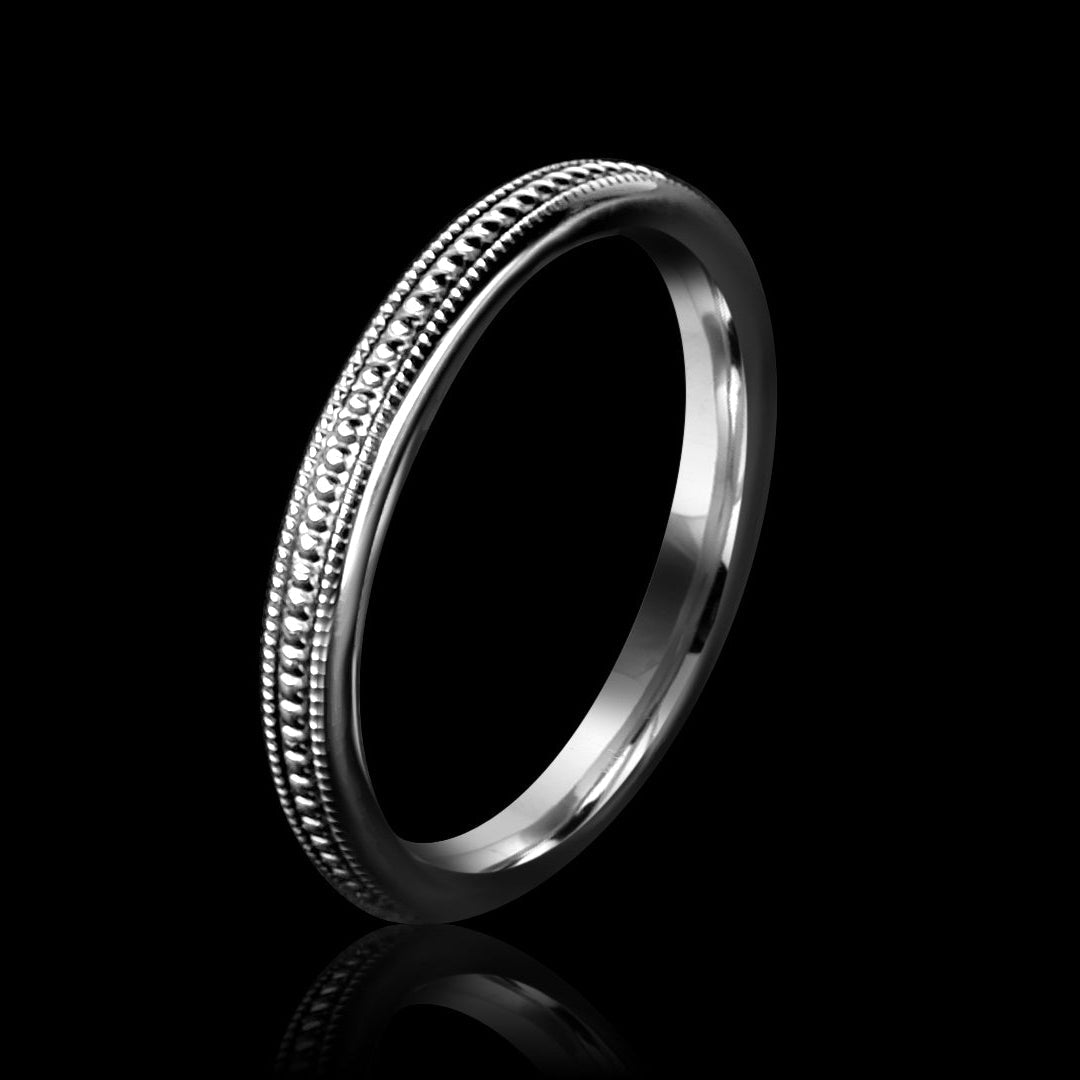 Vintage Millgrain Platinum Ring
