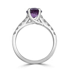 Purple Spinel & Diamond Ring