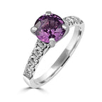 Purple Spinel & Diamond Ring