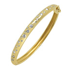 18ct Yellow Gold Diamond Scatter Bangle