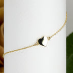 9ct Yellow Gold Heart Charm Bracelet