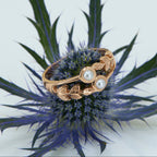 Pearl & Rose Gold Leaf Ring