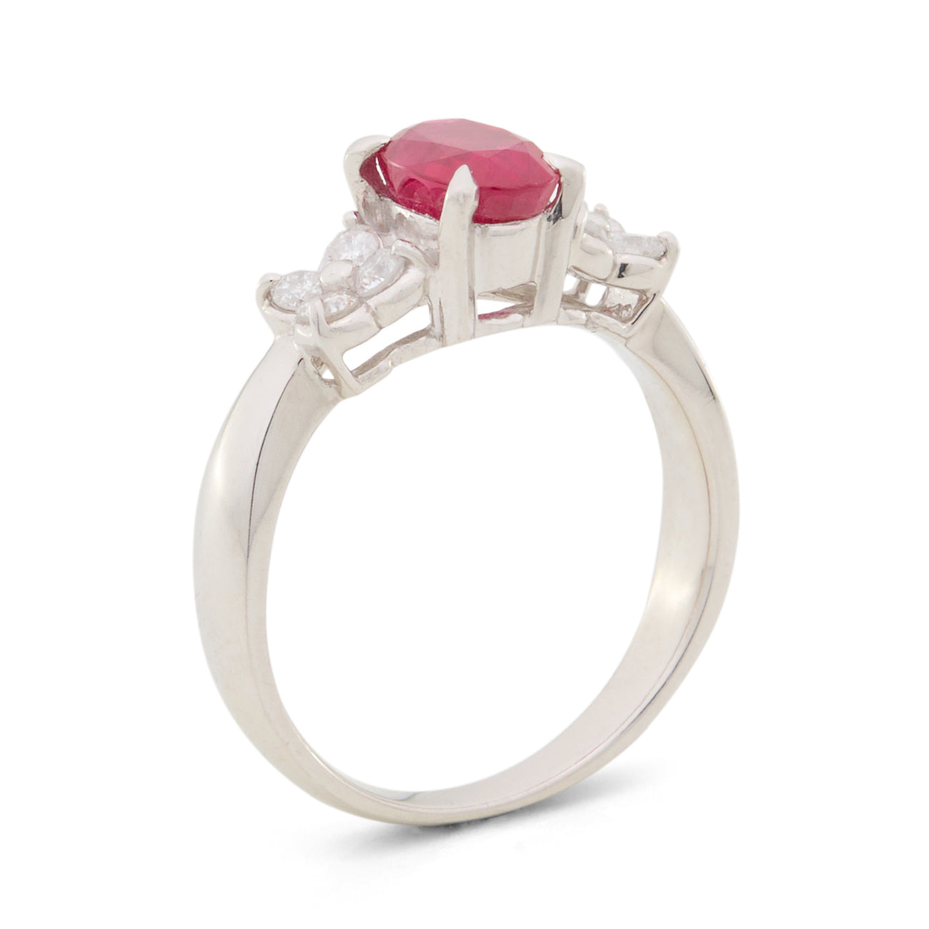 1.22ct Ruby & Platinum Ring