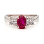 1.22ct Ruby & Platinum Ring