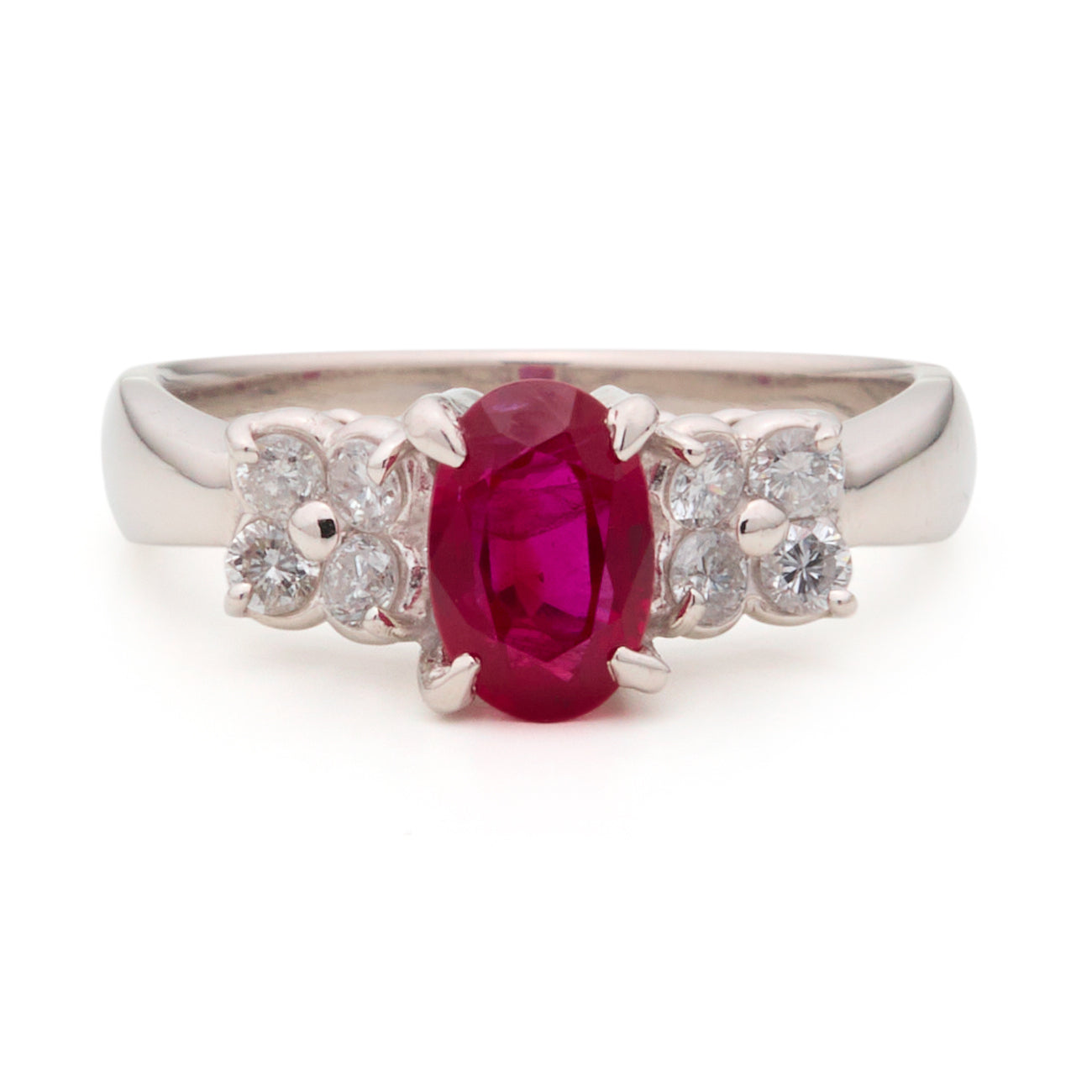 1.22ct Ruby & Platinum Ring