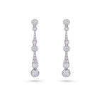 Graduated Diamond Drop Earrings