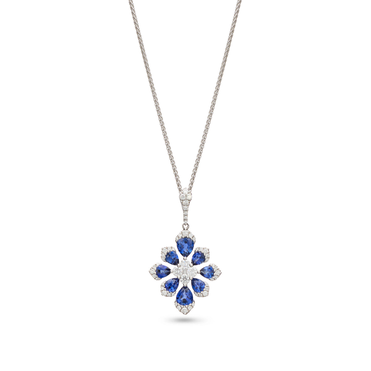 1.76ct Sapphire & Diamond Pendant