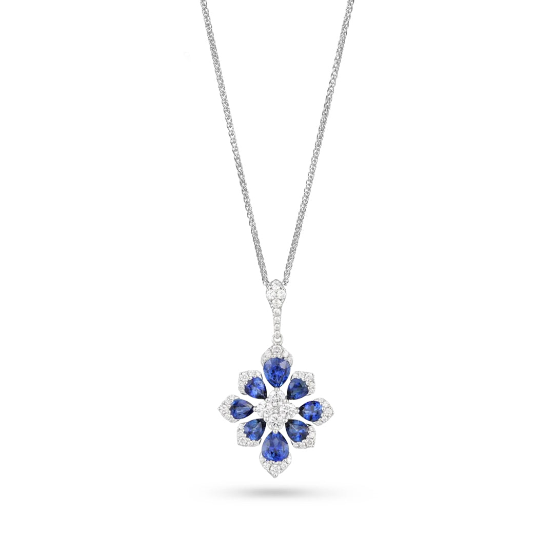 1.76ct Sapphire & Diamond Pendant
