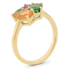 Garnet & Sapphire Cluster Ring