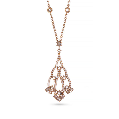 18ct Rose Gold Diamond Necklace