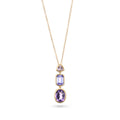 18ct Gold Tanzanite & Amethyst Pendant