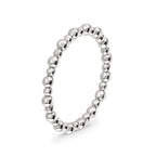 18ct White Gold Bead Ring