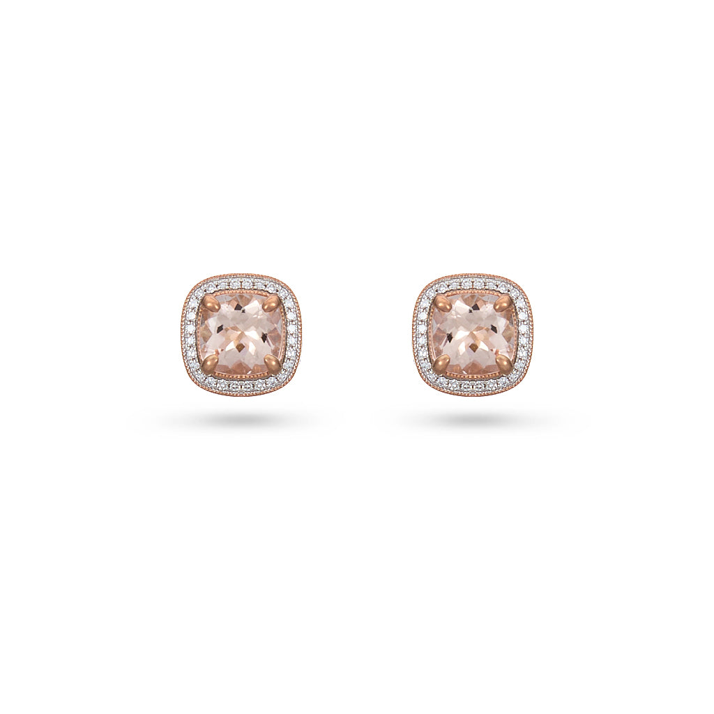 2.48ct Morganite Stud Earrings