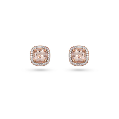 2.48ct Morganite Stud Earrings