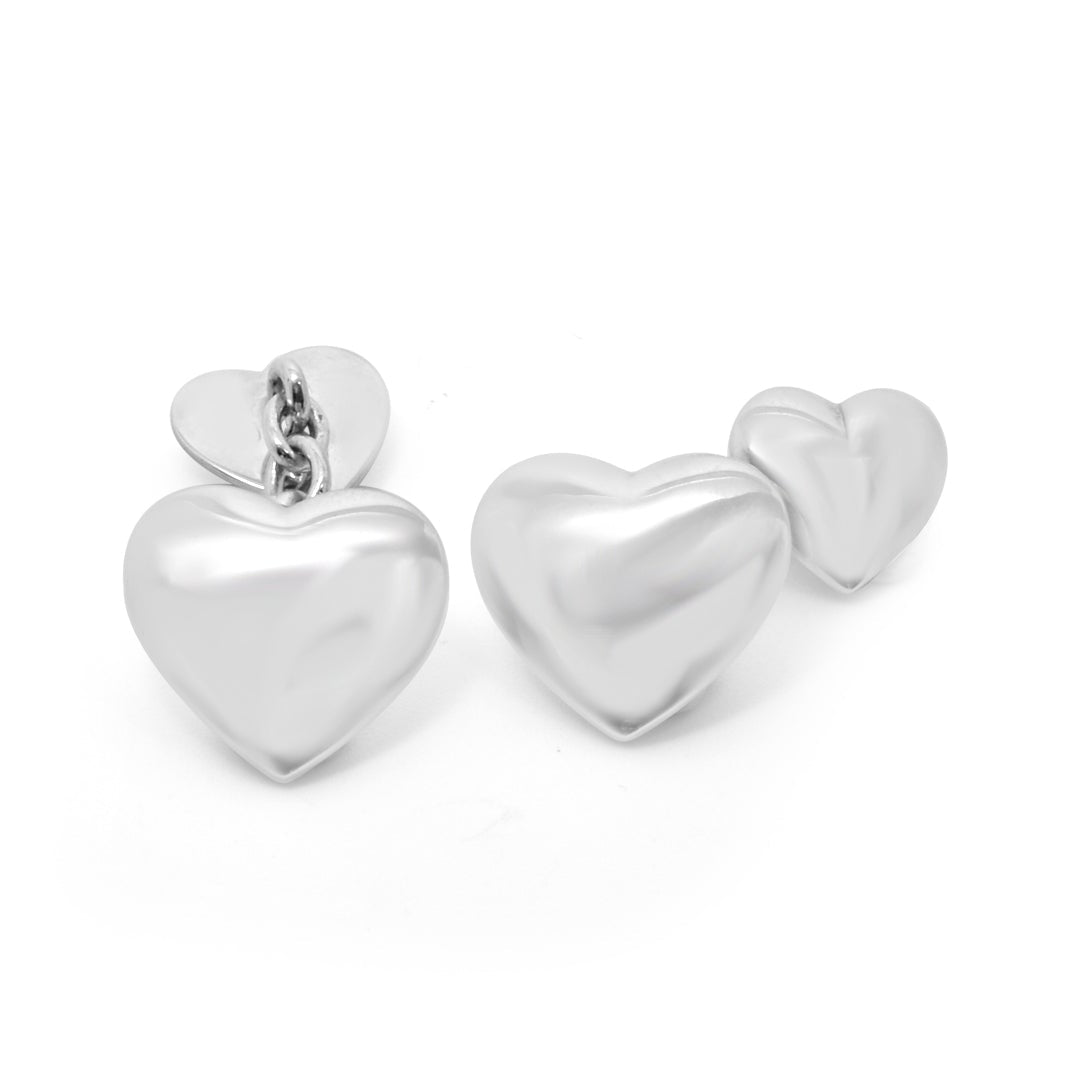 Heart Shaped Chain Cufflinks