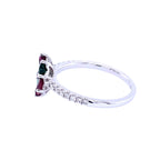Green Garnet & Tourmaline Cluster Ring