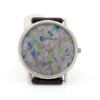 Hand-Painted Watch in Stainless Steel