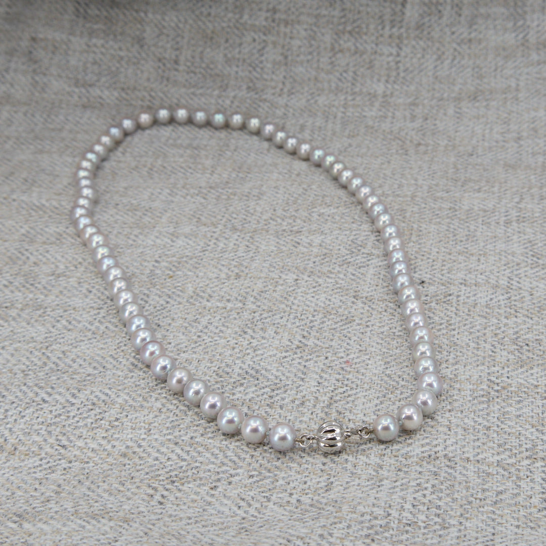 6-6.5mm Grey Pearl Necklace