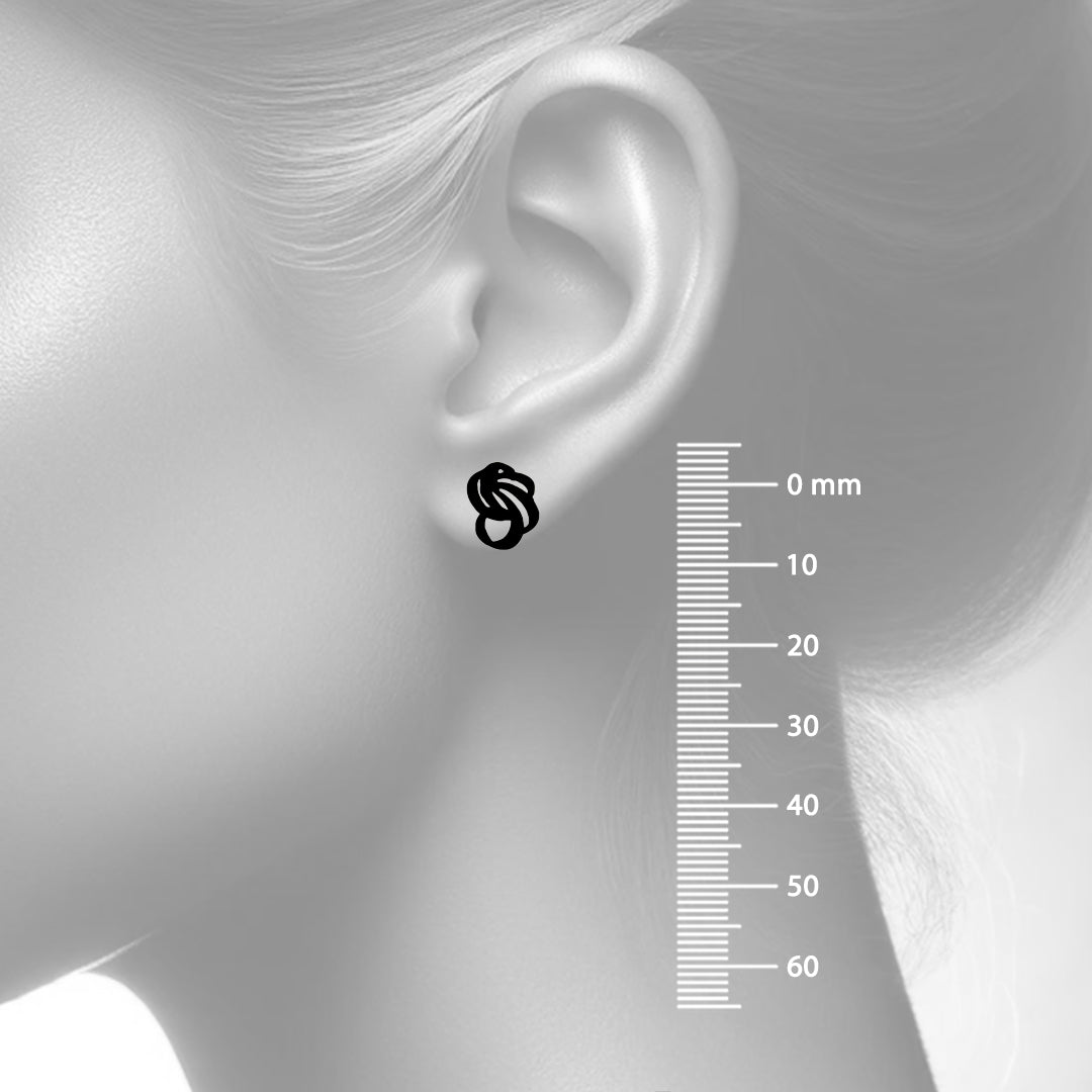 9ct Gold Knot Earrings Size Guide 1