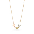9ct Tri-Colour Gold Heart Necklace