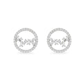 Abstract Diamond Set Earrings