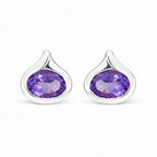 Amethyst Droplet Earrings