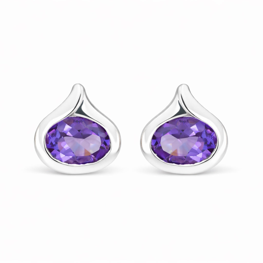 Amethyst Droplet Earrings