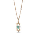Art Deco Emerald & Diamond Pendant