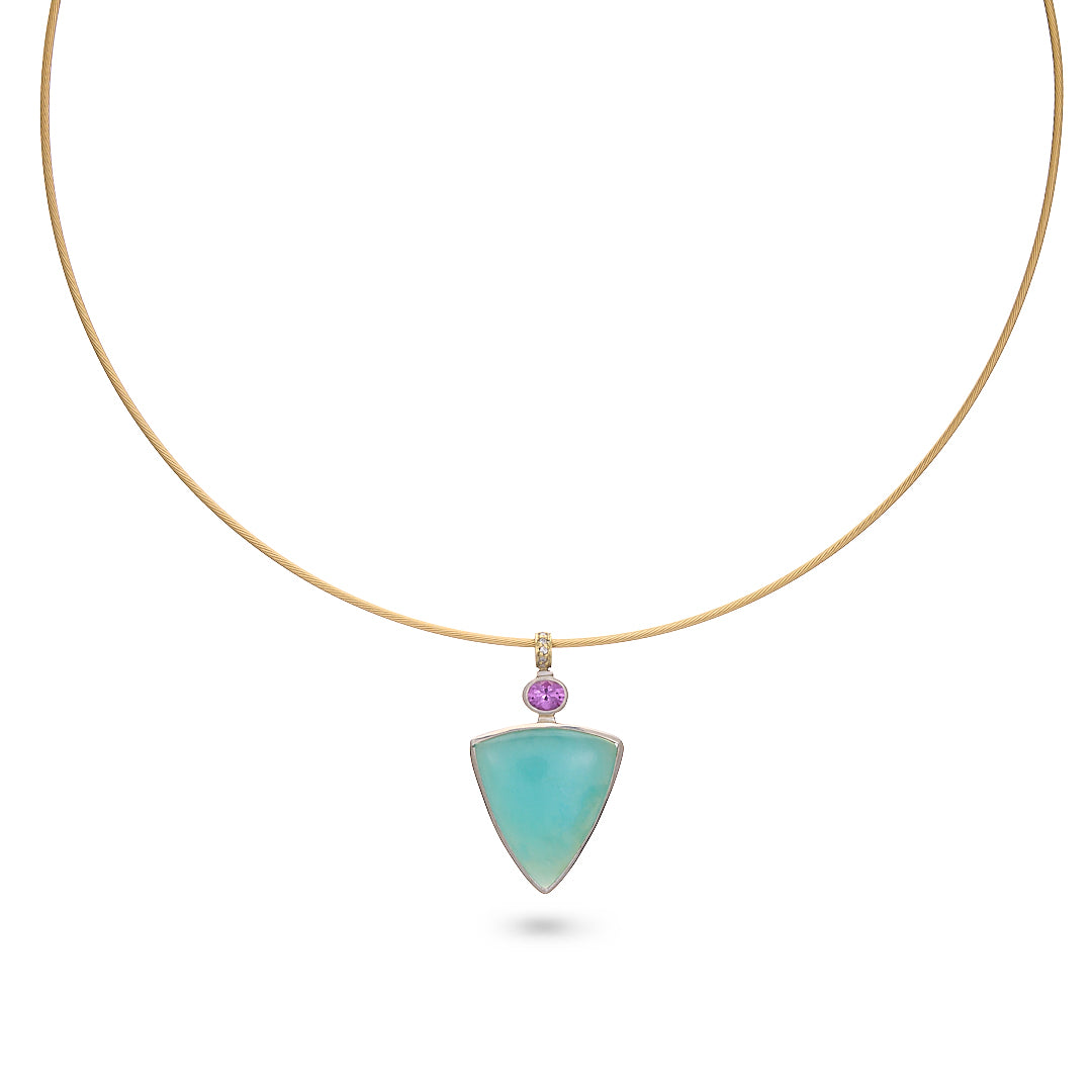 Bauhaus Inspired Peruvian Opal Collar