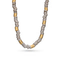 Beaten Silver & Gold Necklace