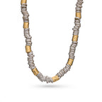 Beaten Silver & Gold Necklace