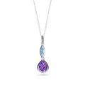 Blue Topaz & Amethyst Pendant