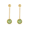 Briolette Cut Peridot Drop Earrings