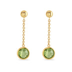 Briolette Cut Peridot Drop Earrings