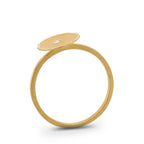 Brushed Gold and Diamond Ring