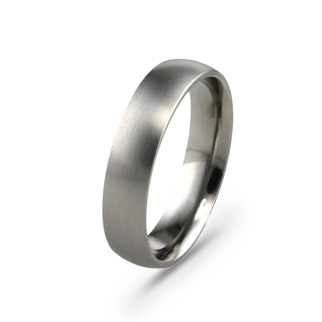 Brushed Titanium Gents’ Ring