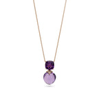 Cabochon & Cushion Cut Amethyst Pendant